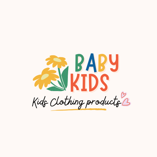 colorful fun and cute kids clothing store logo